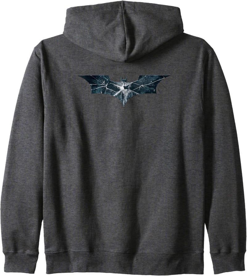 Batman Dark Knight Rises Cracked Glass Logo Kapuzenjacke