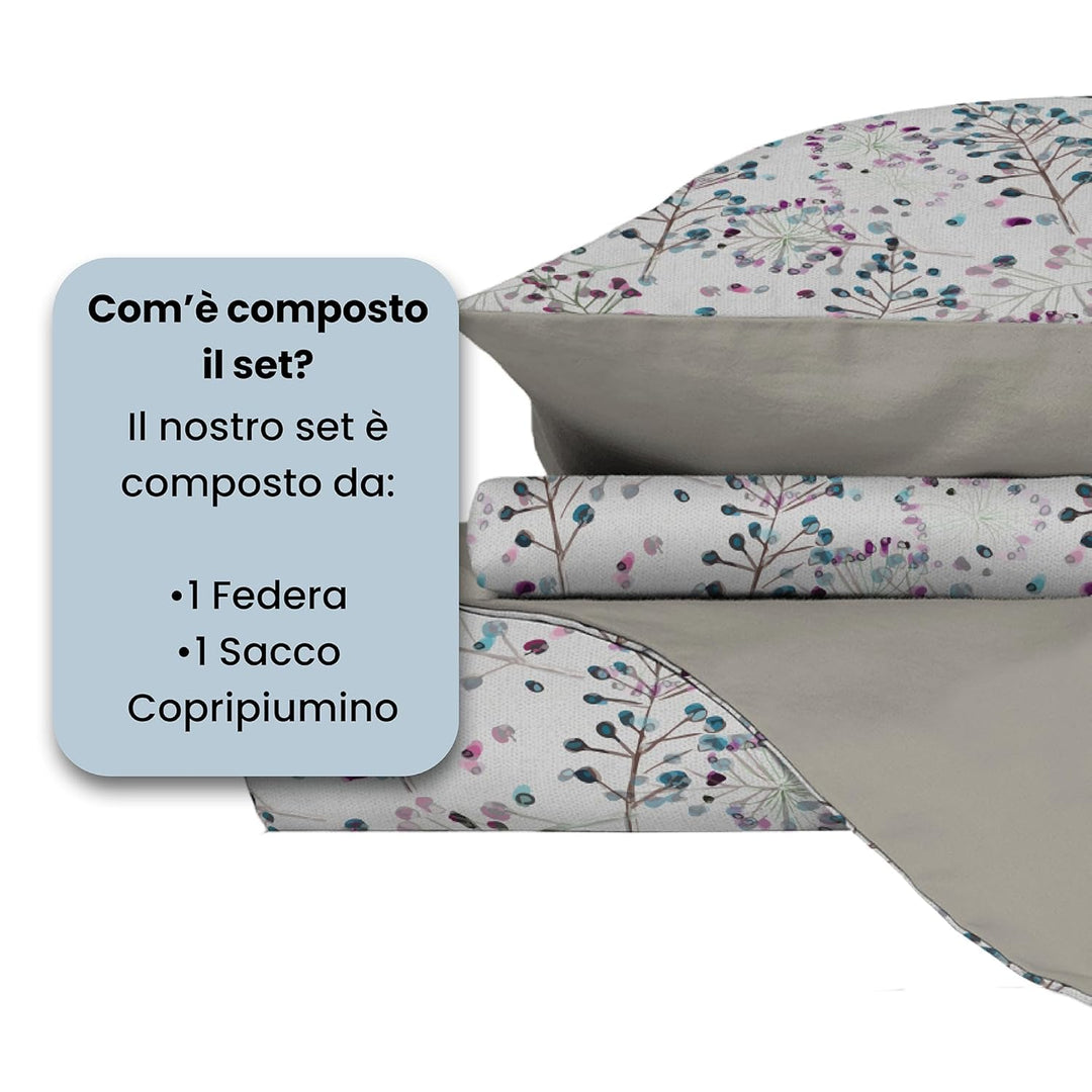 Italian Bed Linen Fantasy Bettbezug, Flor, Kleine doppelte