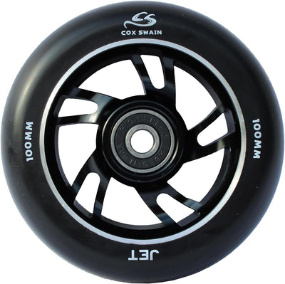 COX SWAIN 2 STK. High End 100mm Stunt Scooter Rollen Alu Core - ABEC 11 Lager, Colour: Jet (Black/Bl