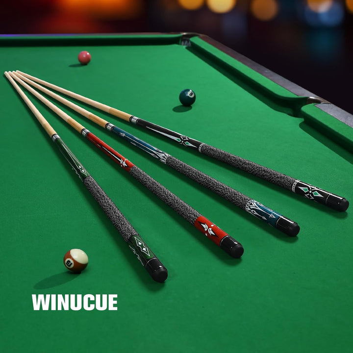 Billard Queue, 58 Zoll Maple Pool Queue Stick 13mm Spitzen für Professionelle Billardspieler, 18 19