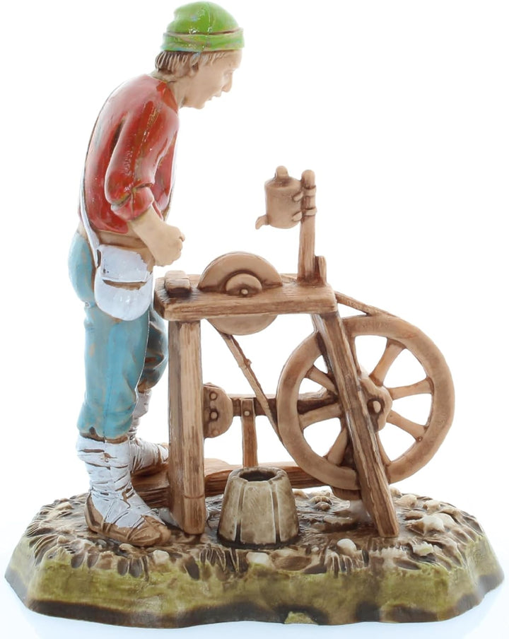 Moranduzzo Set 4 neapolitanische Berufe für Krippe 10 cm Massstab 1:20 - Unzerstörbare Krippenfigure