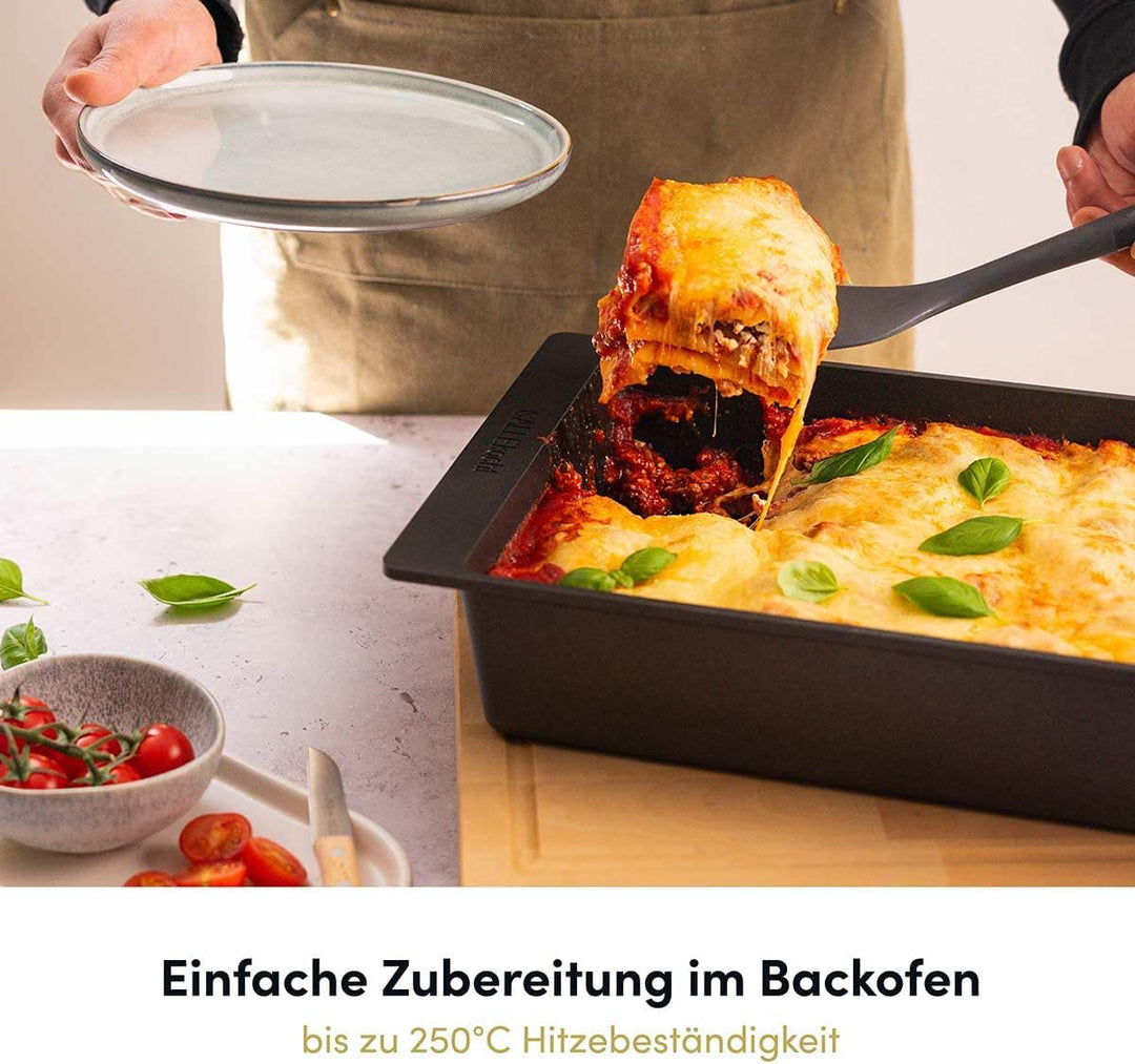 Hoffmann x CALLEkocht Aluminium-Handguss Bräter, 41x26 cm, Anthrazit, Induktionsgeeignet, Backofenfe