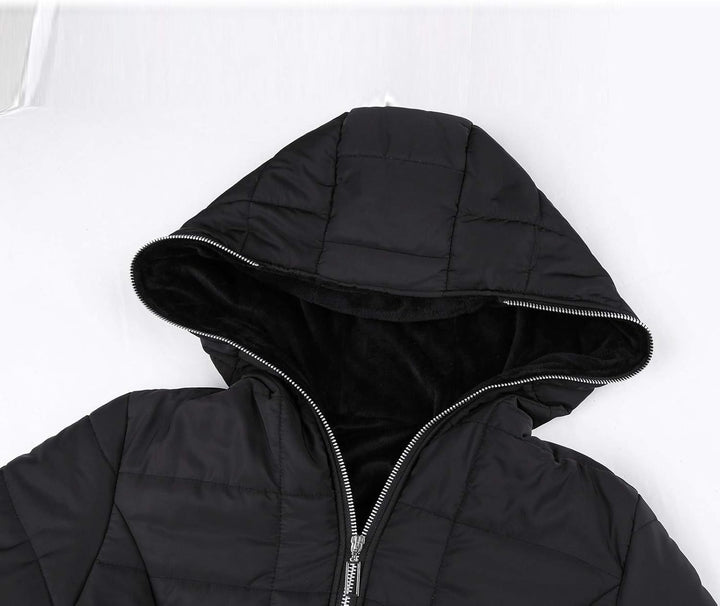 Awrvia Steppjacke Damen Winter Warmer Winterjacke Lang Baumwolle Pufferjacke mit Kapuze Wintermantel