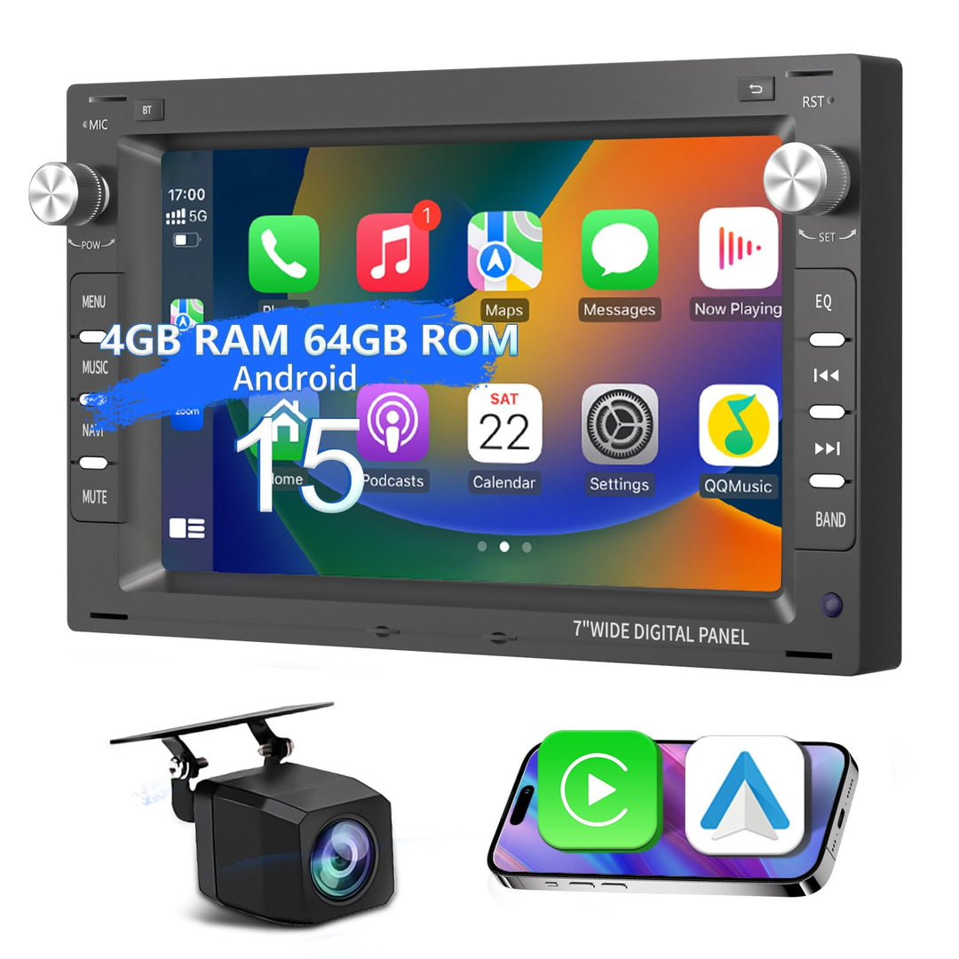 Plug&amp;Play Android 15 GPS Navi Autoradio für VW Golf 4 MK4 Polo Passat Golf Jetta, 7 Zoll IPS Touchsc