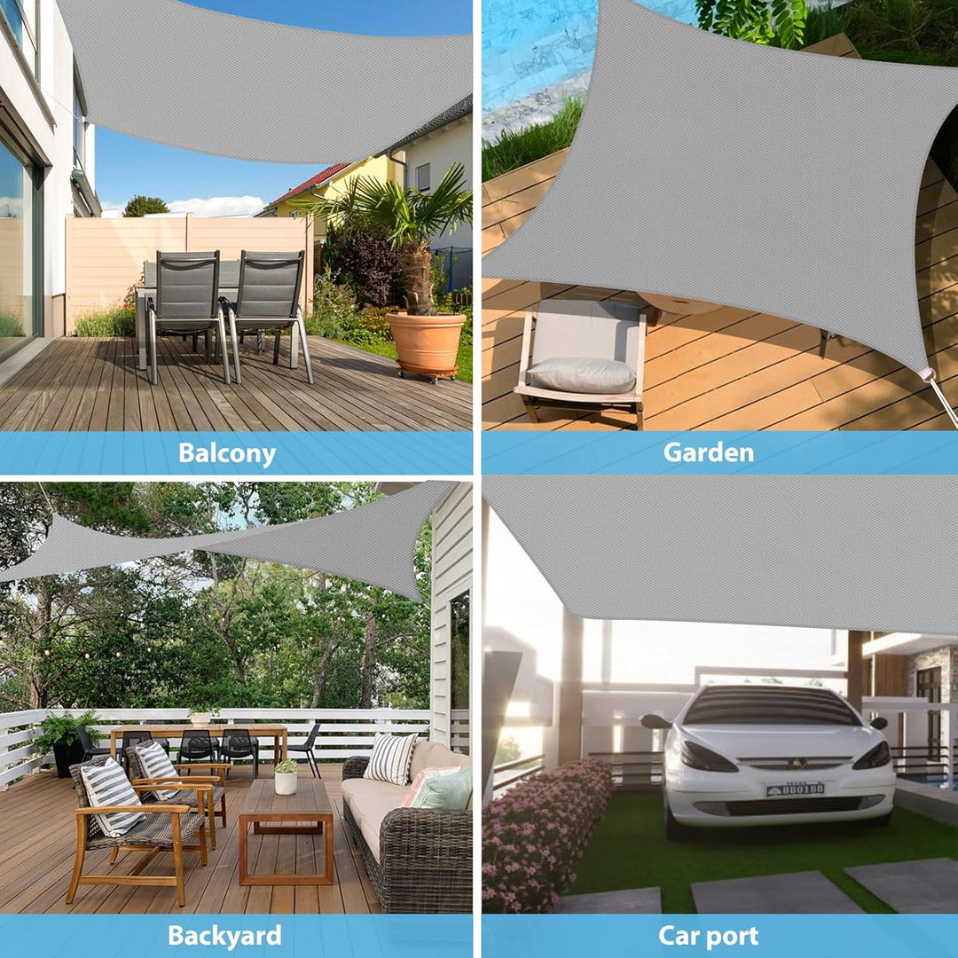 Sonnensegel 4x5m, Sonnenschutz Wasserdicht Windschutz Sonnensegel UV Schutz 99% Sunsegel mit Ösen Sc