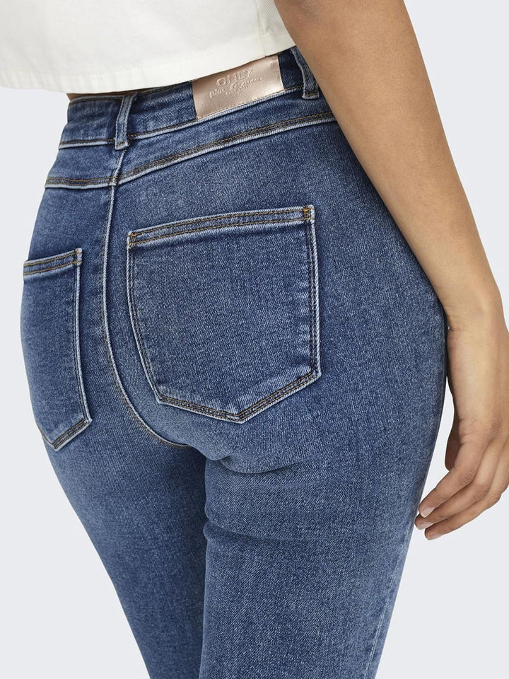 ONLY Female Skinny Jeans ONLBLUSH Mittlere Taille Skinny Fit Jeans 25W / 30L Blau (Medium Blue Denim