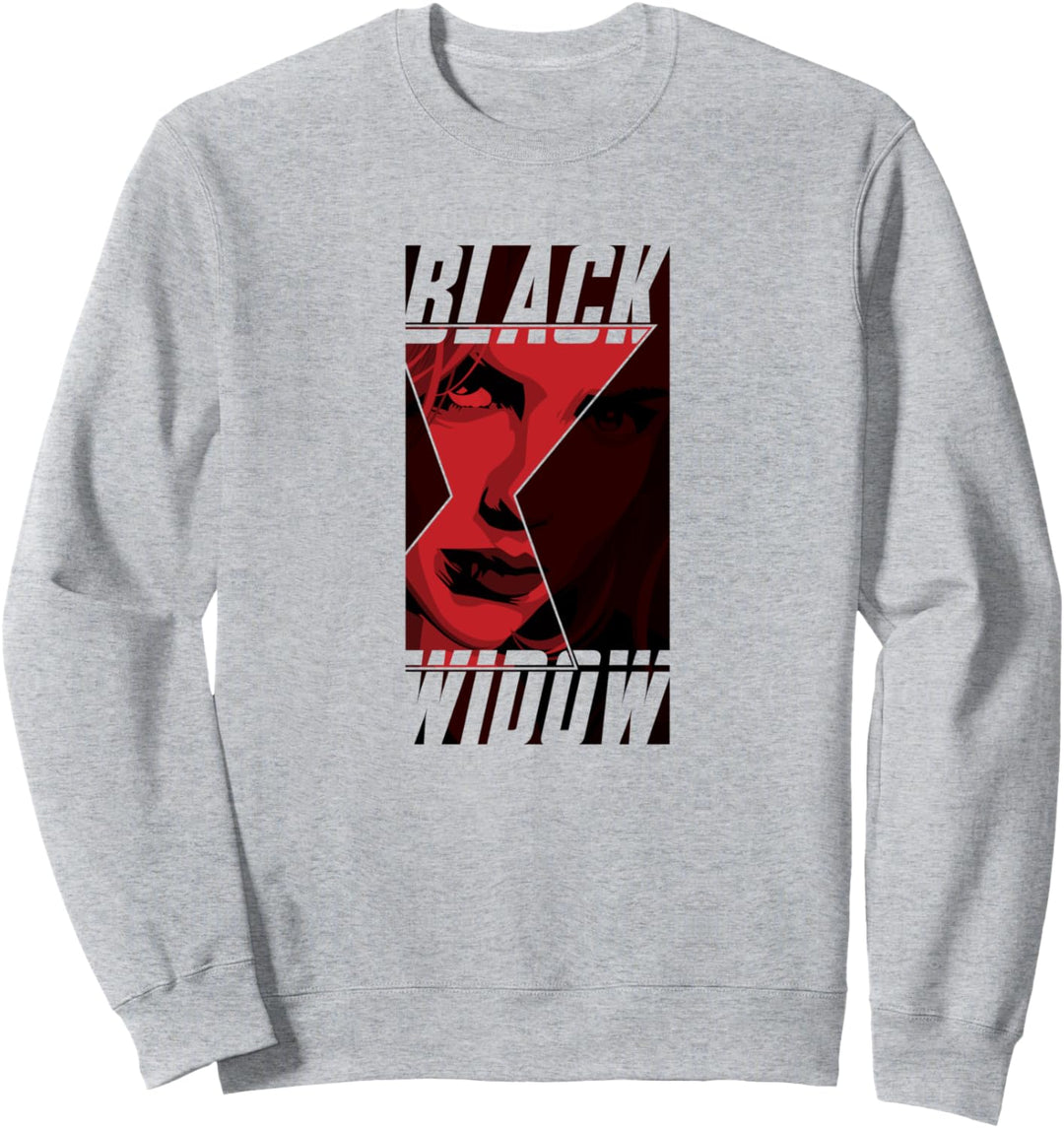 Marvel Black Widow Logo Fill Portrait Sweatshirt