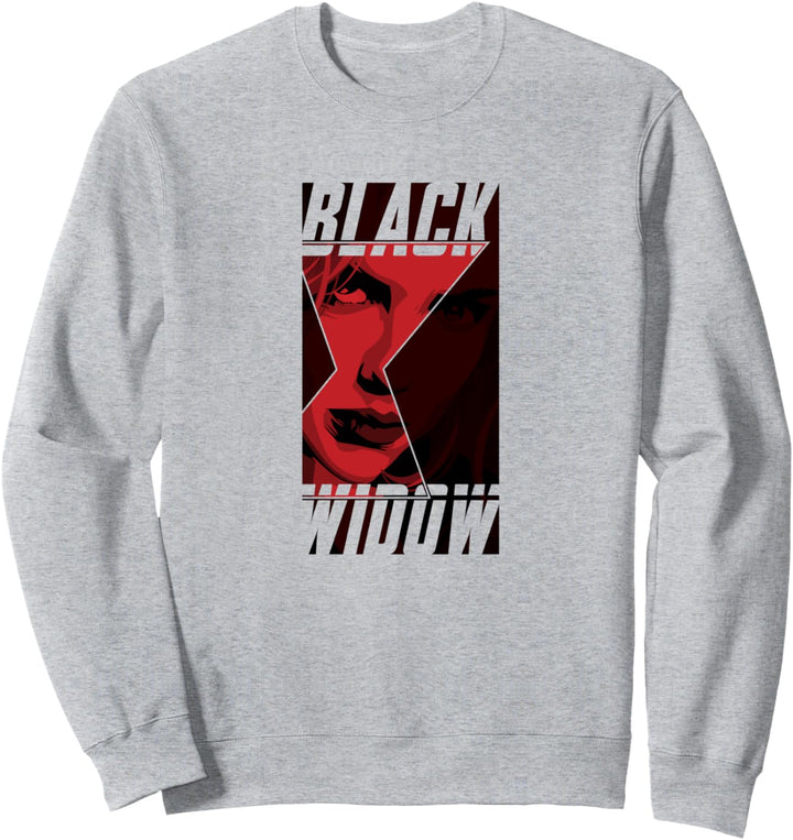 Marvel Black Widow Logo Fill Portrait Sweatshirt