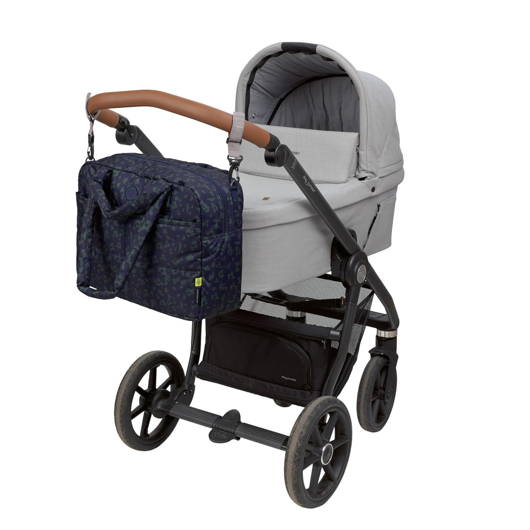 LÄSSIG Baby Wickeltasche mit Tragegriff und Wickelunterlage, Kinderwagenbefestigung, wasserabweisend