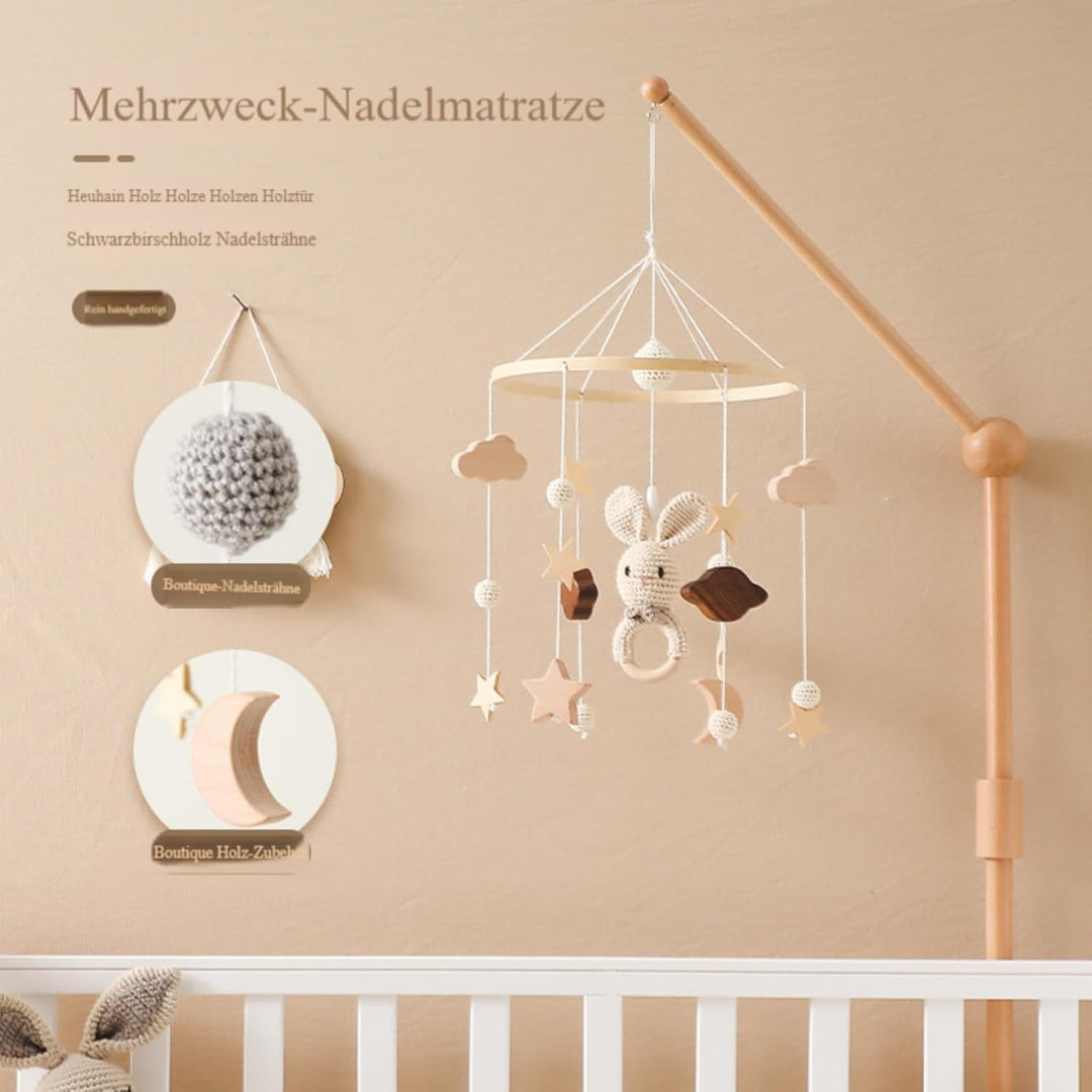 Mobile Baby Windspiele, Windspiel Rassel Babybett Mobile, Mobile Halterung Bettglocke Anhänger Babyb