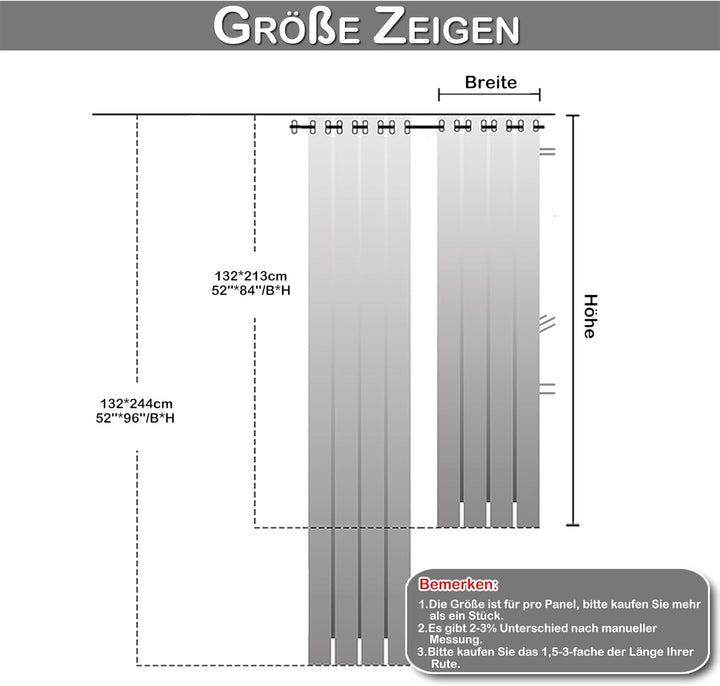 Rosnek Outdoor Vorhang Wetterfest Transparent mit Obere Ösen,B132xH213cm Wasserdicht Outdoorvorhänge