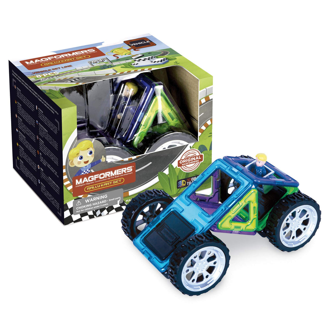 Magformers 707016 Rally Kart Boy Racer Construction Set, Multicolor