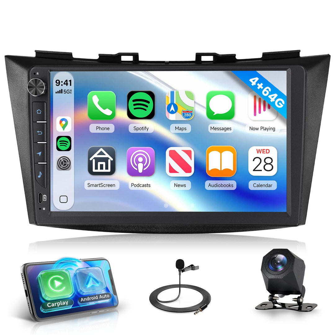 Rimoody 4G+64G für Suzuki Swift 2011-2017 Suzuki Ertiga 2012-2017 Autoradio Android 9 Zoll IN-Cell R
