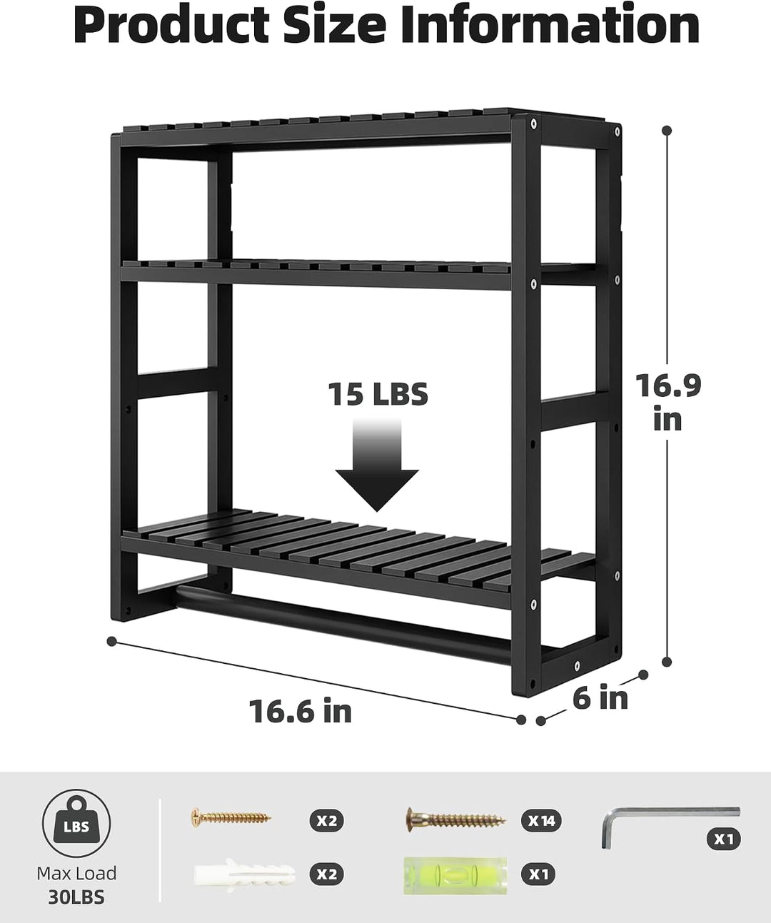 Galood Badezimmerregale, Wandmontage, 3 Etagen, platzsparend, Eckregal, Organizer, Bambus-Handtuchha
