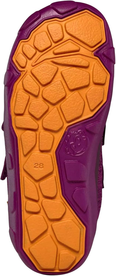 Affenzahn Barfussschuh Leder Buddy mit Klettverschluss Weich rutschfest Flexibel Reflektierend für J