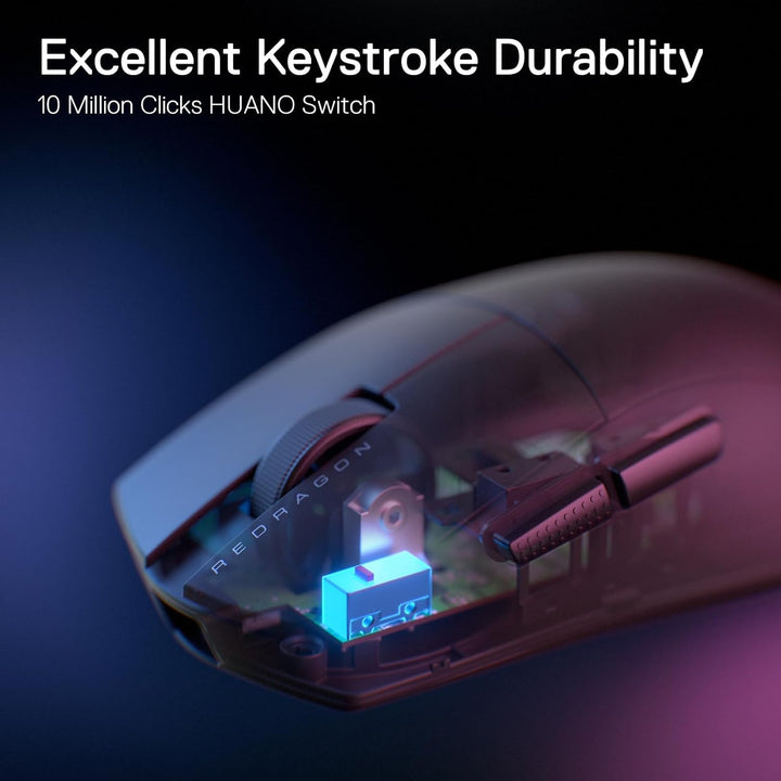 Redragon M916 Kabellose Gaming Maus, 49G Ultra-Light 8K DPI 2.4G Kabellose Gaming-Maus mit ergonomis