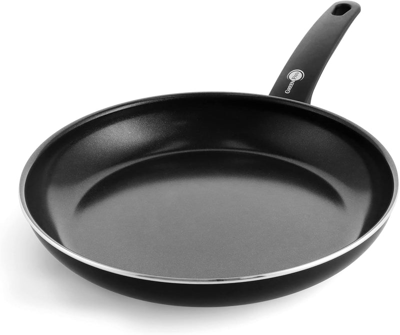 GreenPan Cambridge Bratpfanne mit Antihaftbeschichtung, 30cm, PFAS-frei, Schwarz Bratpfanne 30cm