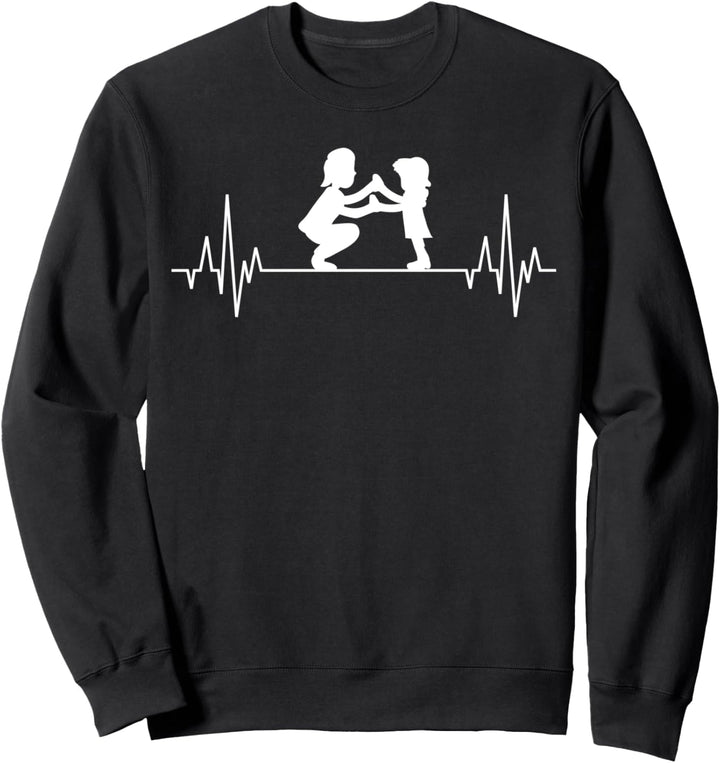 Erzieherin Tagesmutter Tagesmutti Kita Herzschlag Fun Lustig Sweatshirt