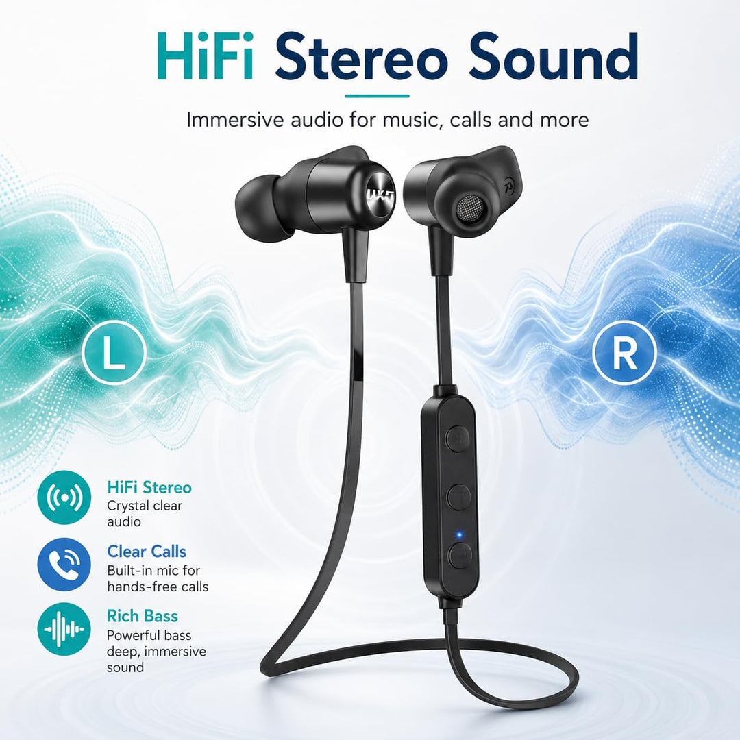 Bluetooth Kopfhörer, Kabellose In Ear Kopfhörer mit CVC 8.0, Eingebautes Mikrofon, 20 Stunden Nutzun