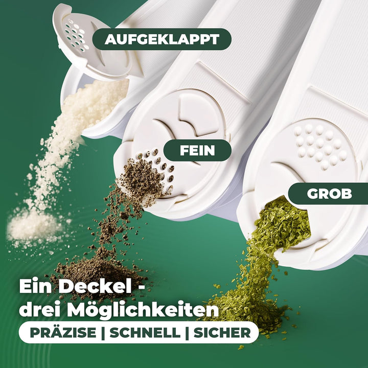Novaliv Salzstreuer 6er SET Salz Vorratsdose zum Streuen 300 ml Masse (LxBxH): 11 x 5 x 11 cm Dosen
