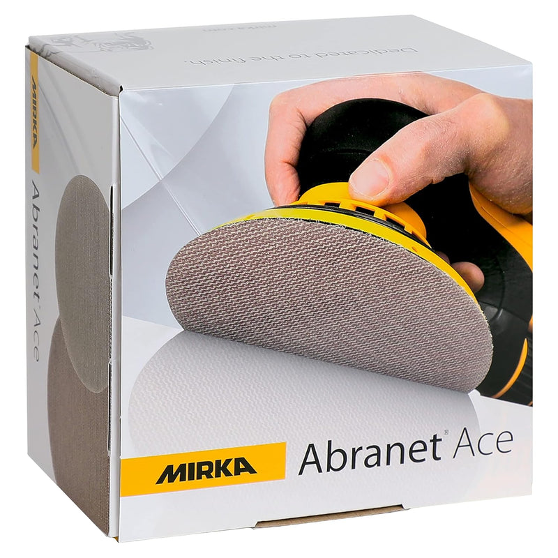 Mirka Abranet Ace Netz Schleifscheiben Ø 150mm Klett / Korn P180 / 50 Stk / Für alle 150mm Exzenters