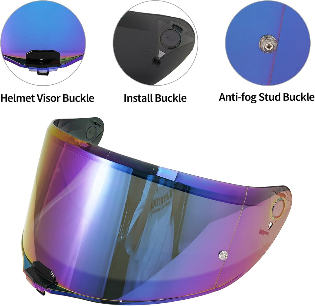 Helmvisier für FF811/VECTOR II/Citation II,Motorradhelm Visier,Motorrad Vollgesichtshelm Windschutzs