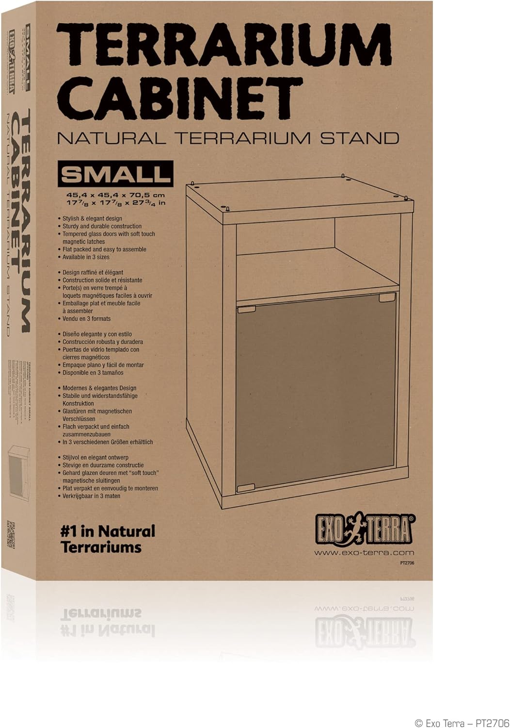 Exo Terra Terrarien Schrank, ideal geeignet für die Exo Terra Terrarien mit einer Grundfläche von 45