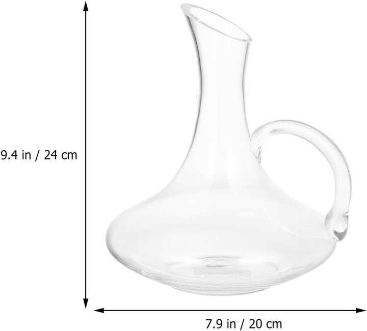 MAGICLULU Weindekanter aus Glas mit Griff Klarer Rotweinspender zur Aromaverstärkung als Geschenk zu