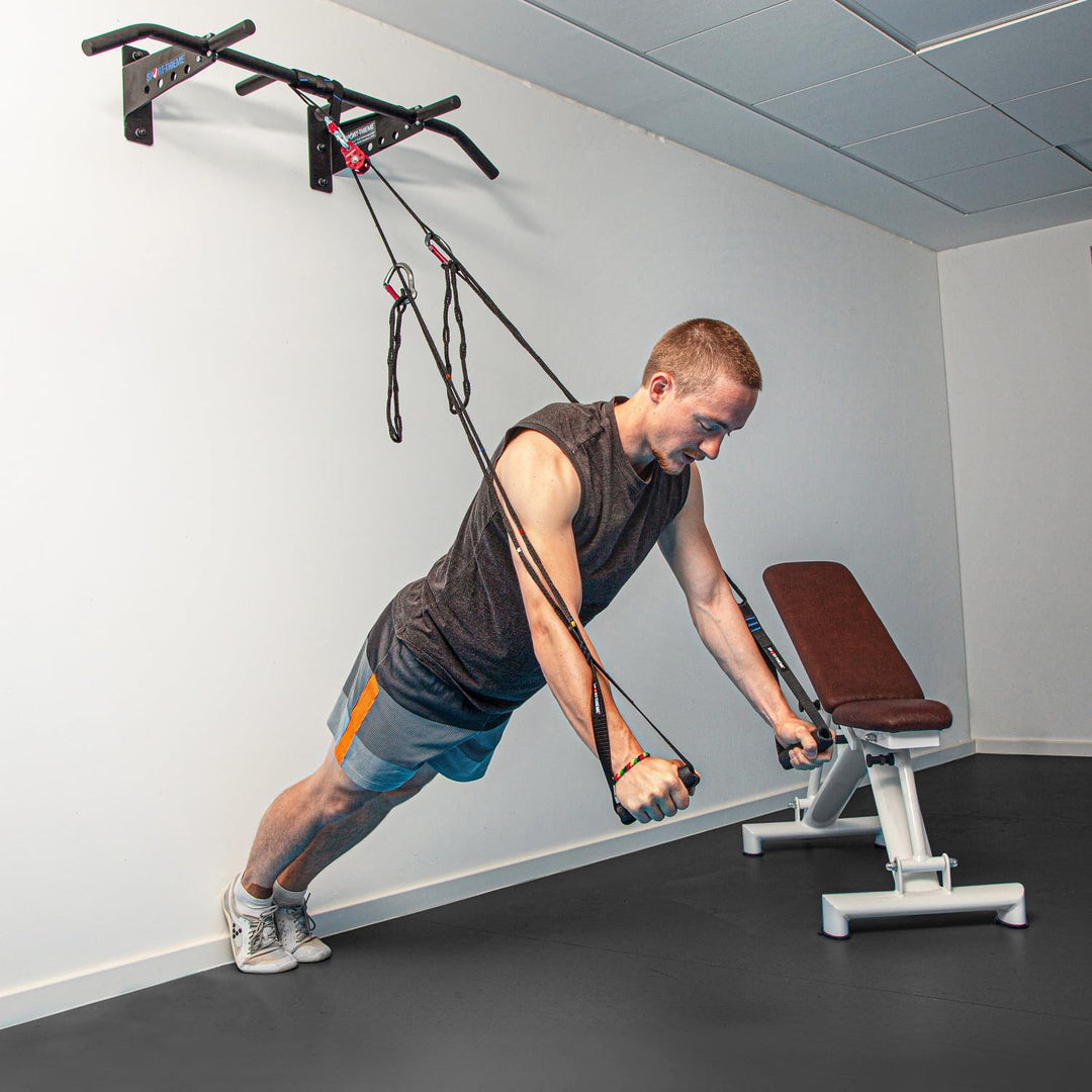 Sport-Thieme Schlingentrainer Switch | Sling Trainer mit Umlenkrolle | Variierbare Seillänge | Türan