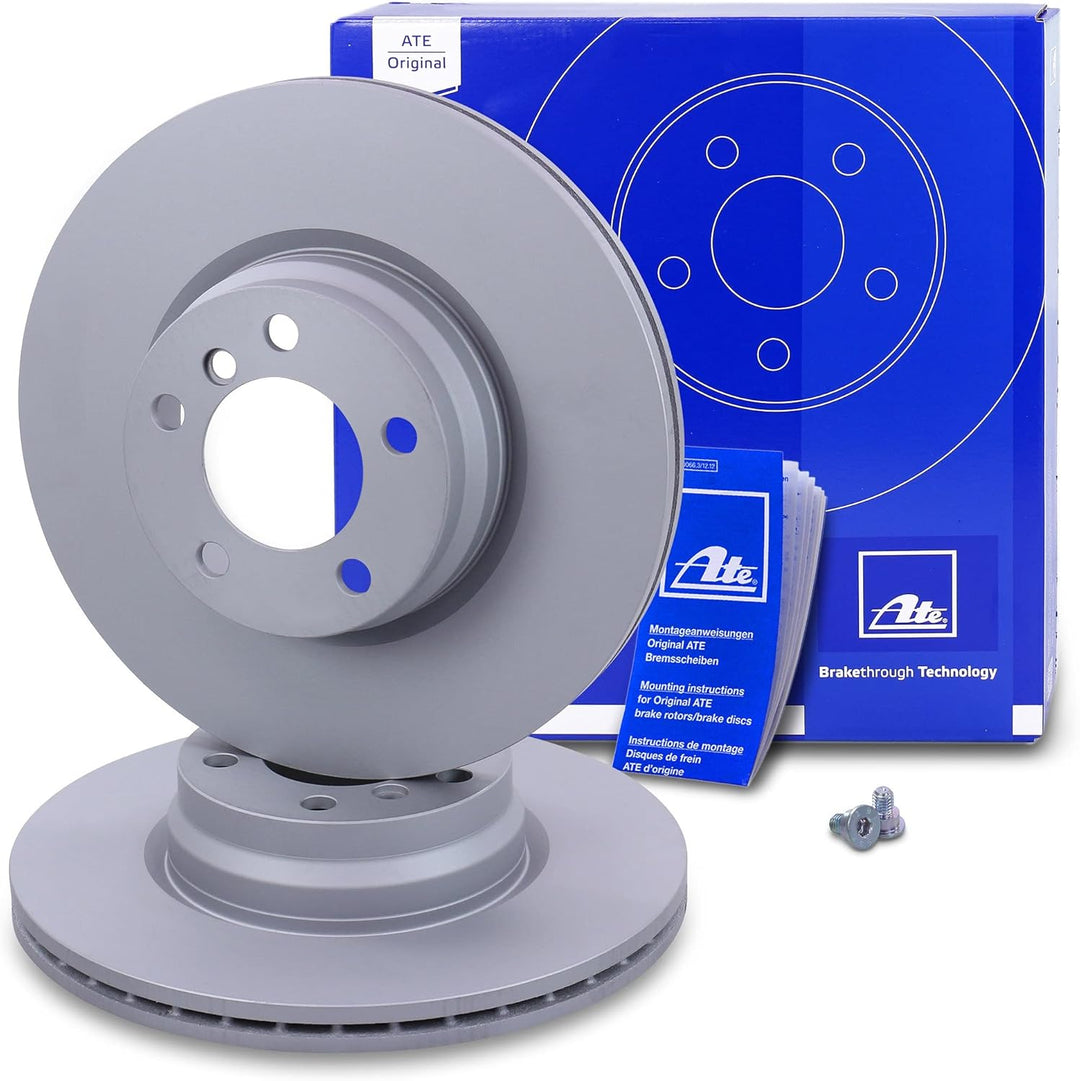 ATE Bremsenset Vorderachse inkl. Bremsscheiben vorne Ø 330 mm belüftet und Bremsbeläge vorne + Versc