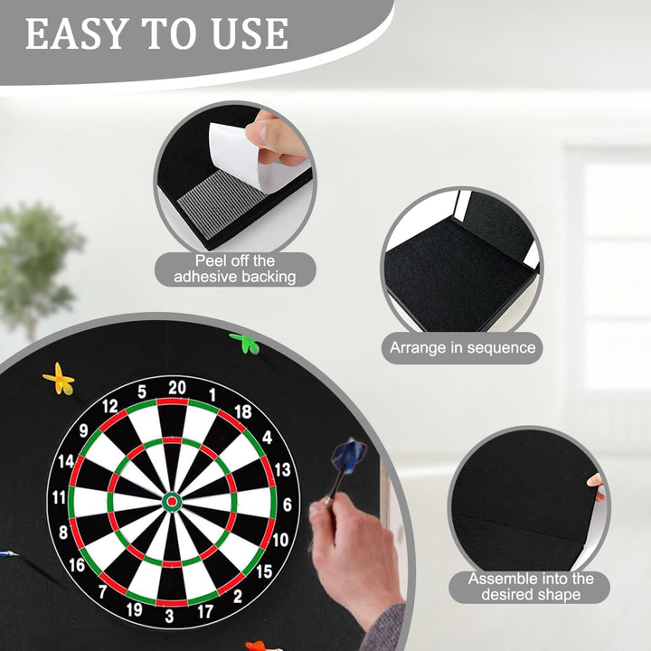 Dartboard Wandschutz 9 Stück Filz Dartscheibe Wandschutz Selbstklebend 30x30cm Gespleisste Dart Back