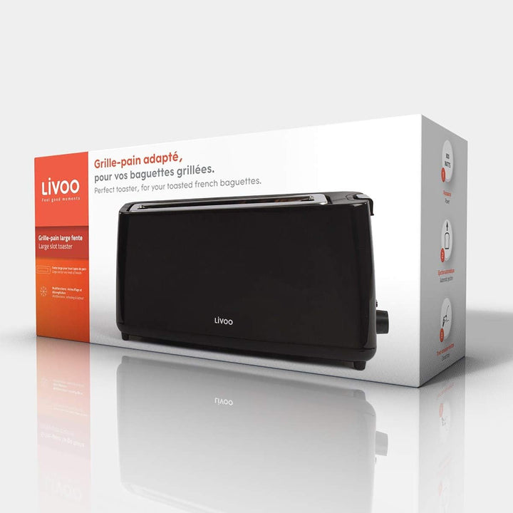 Schwarzer 1-Schlitz-Toaster - DOD168N, Schwarz