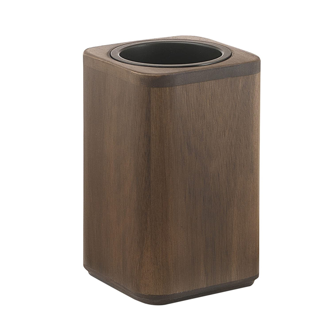 Gedy Daphne Porta Bürsten, Bambu, Walnuss, 8 x 8 x 13 cm