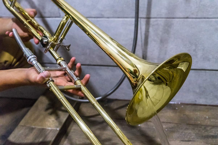 2-in-1-Set: KGUBrass Reinigungs- und Pflege-Set für Blechblasinstrumente. Trombone (large mouthpiece