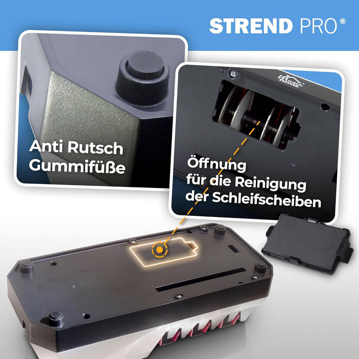 STREND PRO Messerschärfer Elektrisch | 3-Stufiges Schärfen für Eine Perfekt Scharfe Klinge | Messers