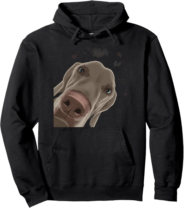Neugieriger Hund Weimaraner Pullover Hoodie