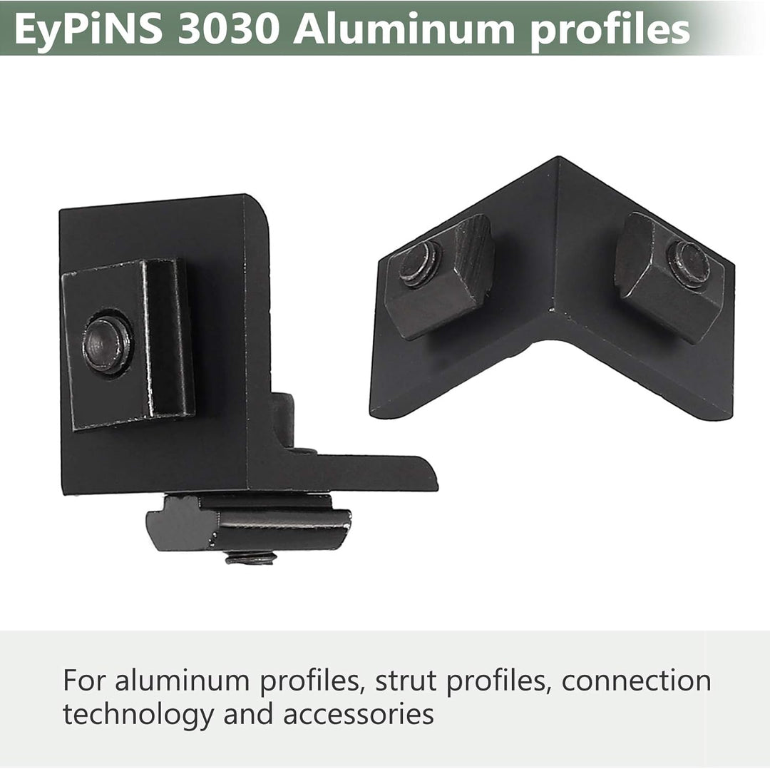 EYPINS 10X Winkelverbinder ALU, Winkel Befestigung Befestigungsmaterial Aluprofil 30x30 30x60 Nut 8