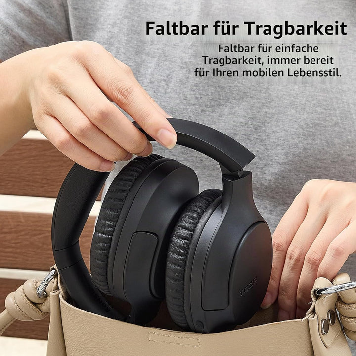 TOZO HA1 Over Ear Kopfhörer, Kopfhörer Kabellos Bluetooth 5.4, ENC Noise Cancelling Kopfhörer mit 70
