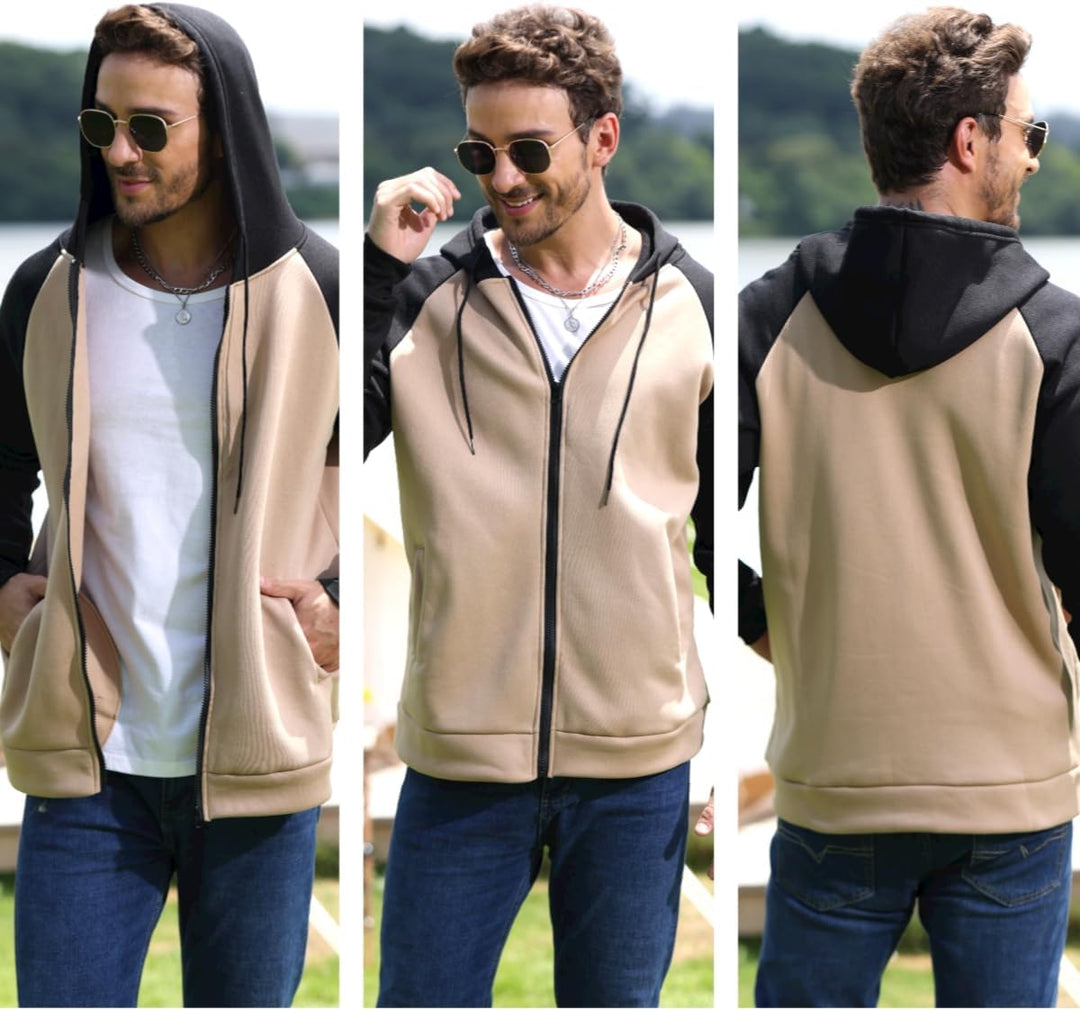 YawYews Sweatjacke Herren Zipper Hoodie Kapuzenjacke Herren Sweatjacke Mit Kapuze Sweatshirt Jacke R