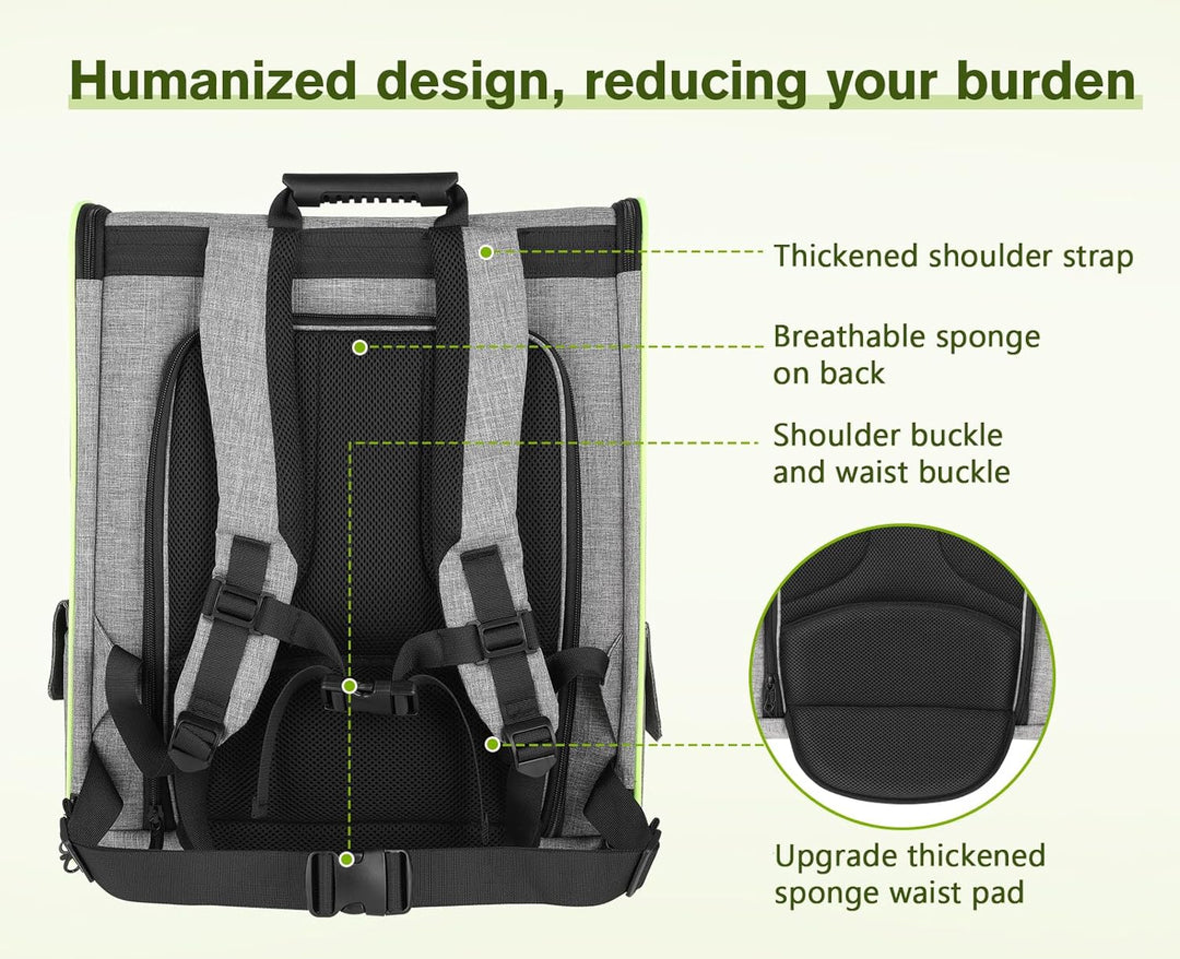pecute Haustier Rucksack mit Netzfenster, Tragbare und Faltbare Katzentasche, Atmungsaktive und Leic