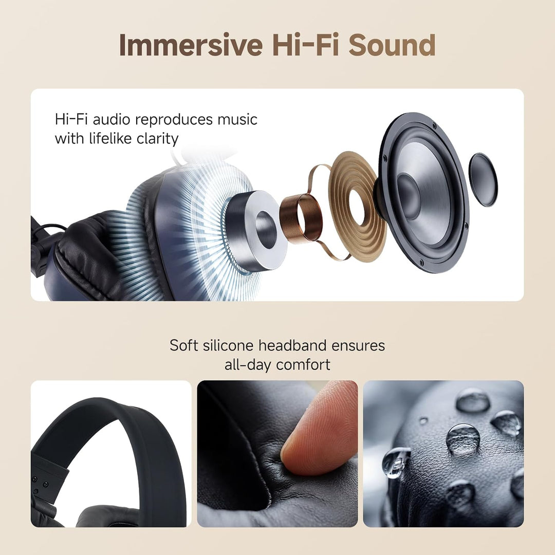 Retekess TA003P Silent Disco, Silent Event Kopfhörer, Hi-Fi-Audioqualität, Geräuschlos, 12 Stunden A