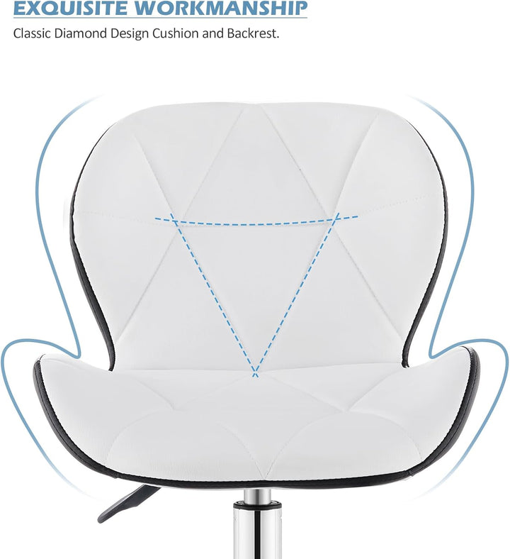 TUKAILAI Bürostuhl Ergonomisch aus Kunstleder, Verstellbar Drehstuhl mit Höhenverstellbar 360° Drehb