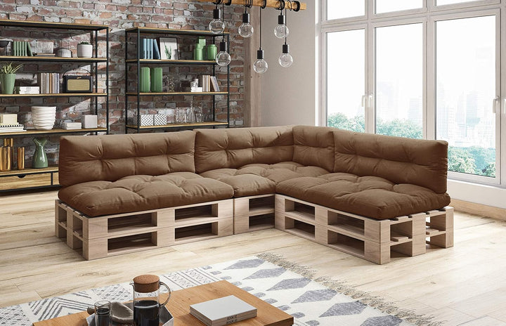 sunnypillow Palettenkissen 7er Set für Europaletten Indoor und Outdoor Palettenpolster Palettensofa