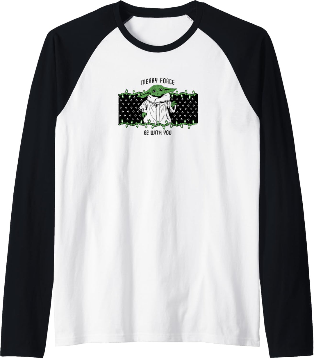Star Wars: The Mandalorian Christmas Merry Force Be With You Raglan