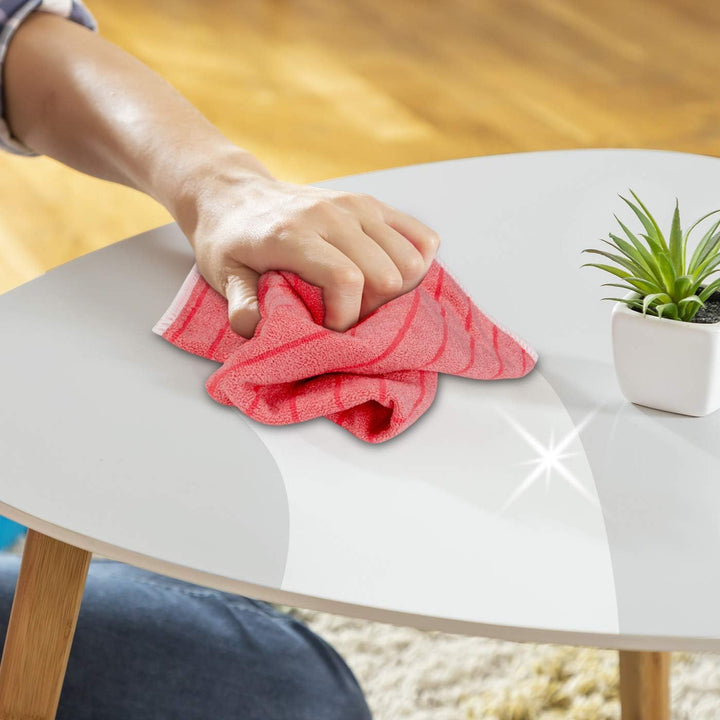 POLYCLEAN 10x strapazierfähiges Microfaser Reinigungstuch (40 x 30 cm, bunt) – leistungsstarke Putzt