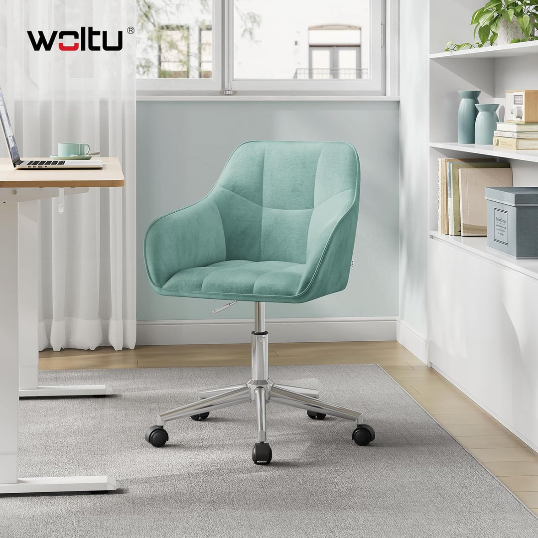WOLTU Homeoffice Stuhl, Schreibtischstuhl, Drehstuhl, Schminkstuhl, höhenverstellbar, bis 150 kg bel
