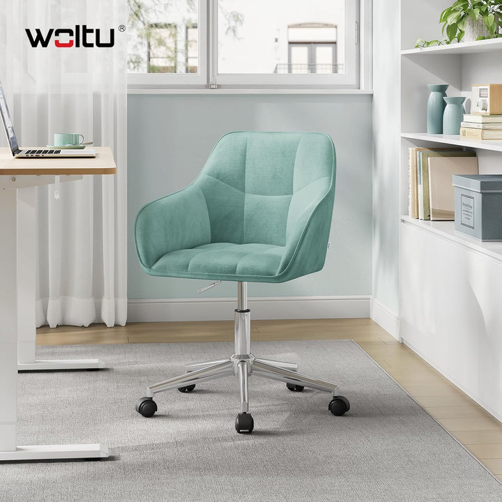 WOLTU Homeoffice Stuhl, Schreibtischstuhl, Drehstuhl, Schminkstuhl, höhenverstellbar, bis 150 kg bel