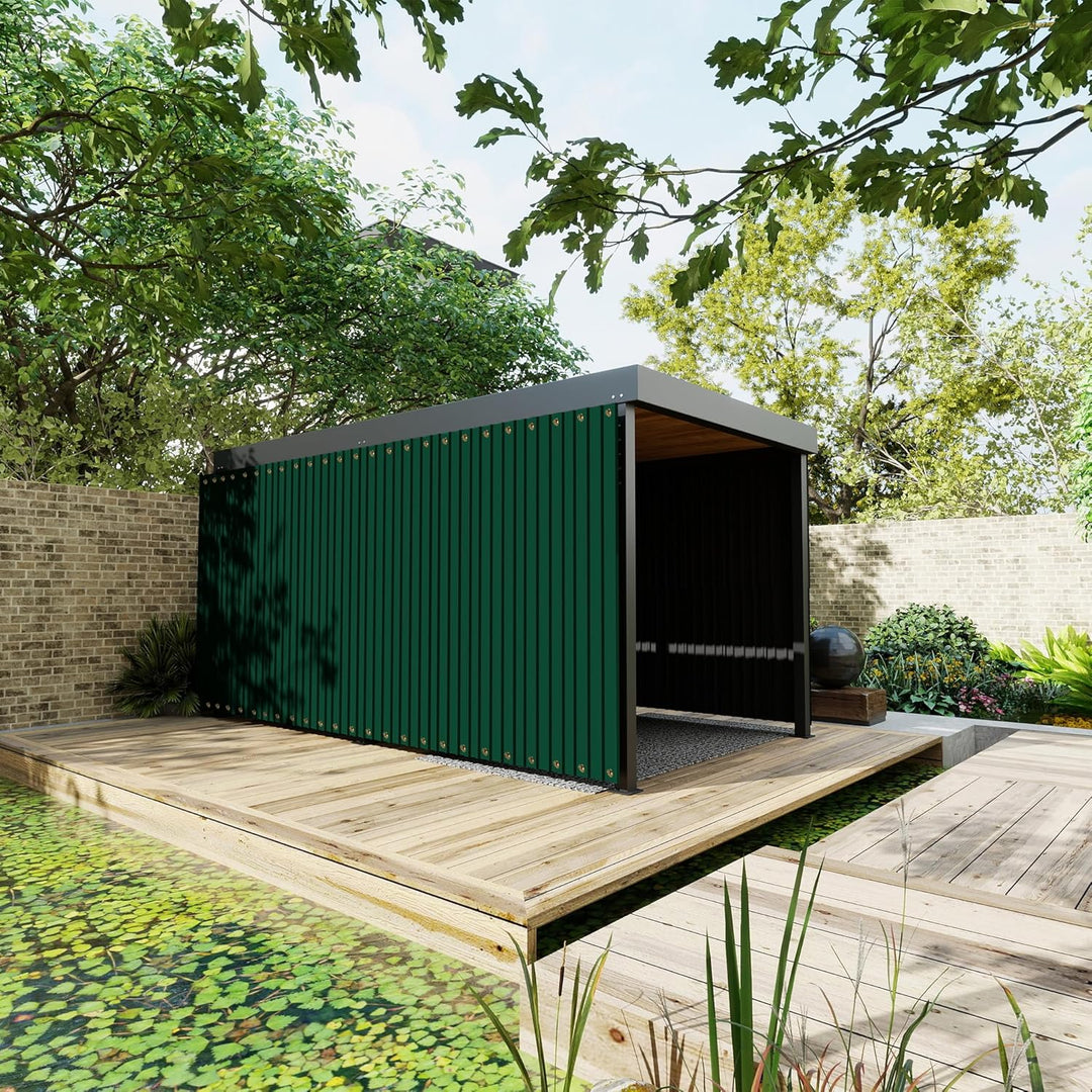 12x Trapezblech Profilblech 115 x 45 cm = 6,2 m² Grün – Verzinkt, Wetterfest & Korrosionsbeständig,