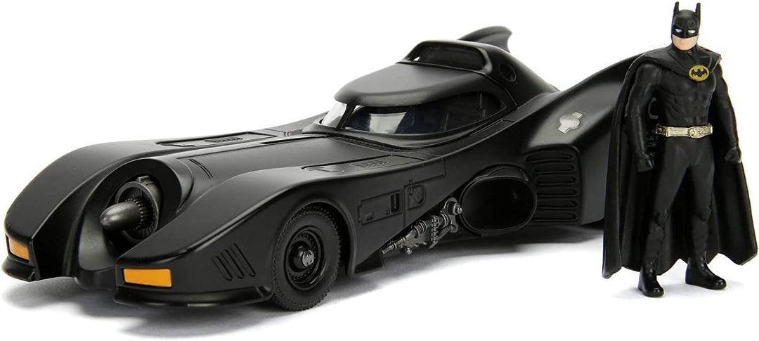 Jada Toys Batmobil 1989, hochdetailiertes 1:24 Modellauto inkl. Batman-Figur, Cockpit und Türen könn