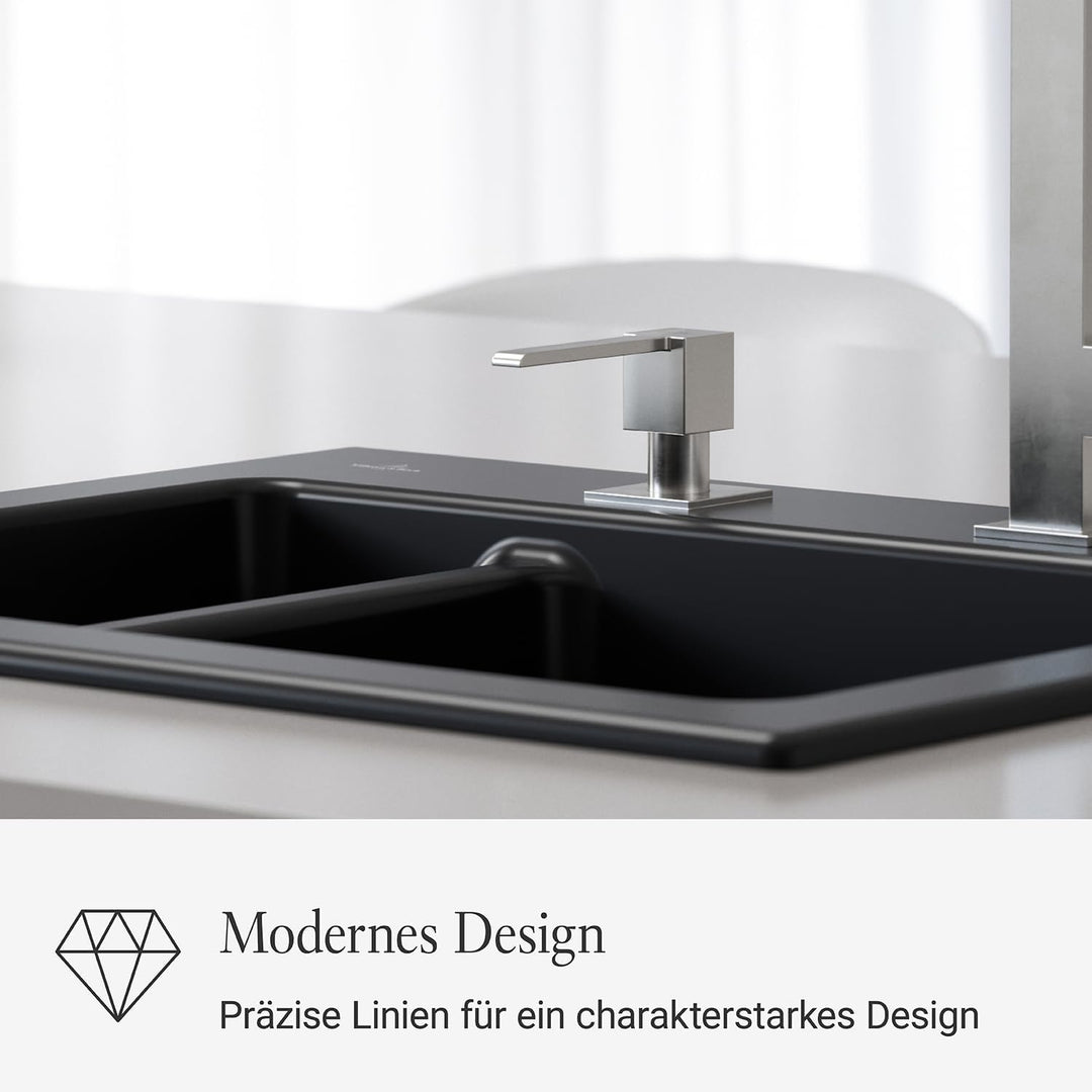 Villeroy &amp; Boch Zubehör | Seifenspender | Edelstahl massiv | 923630LC, 250 ml 250 ml Edelstahl Massi